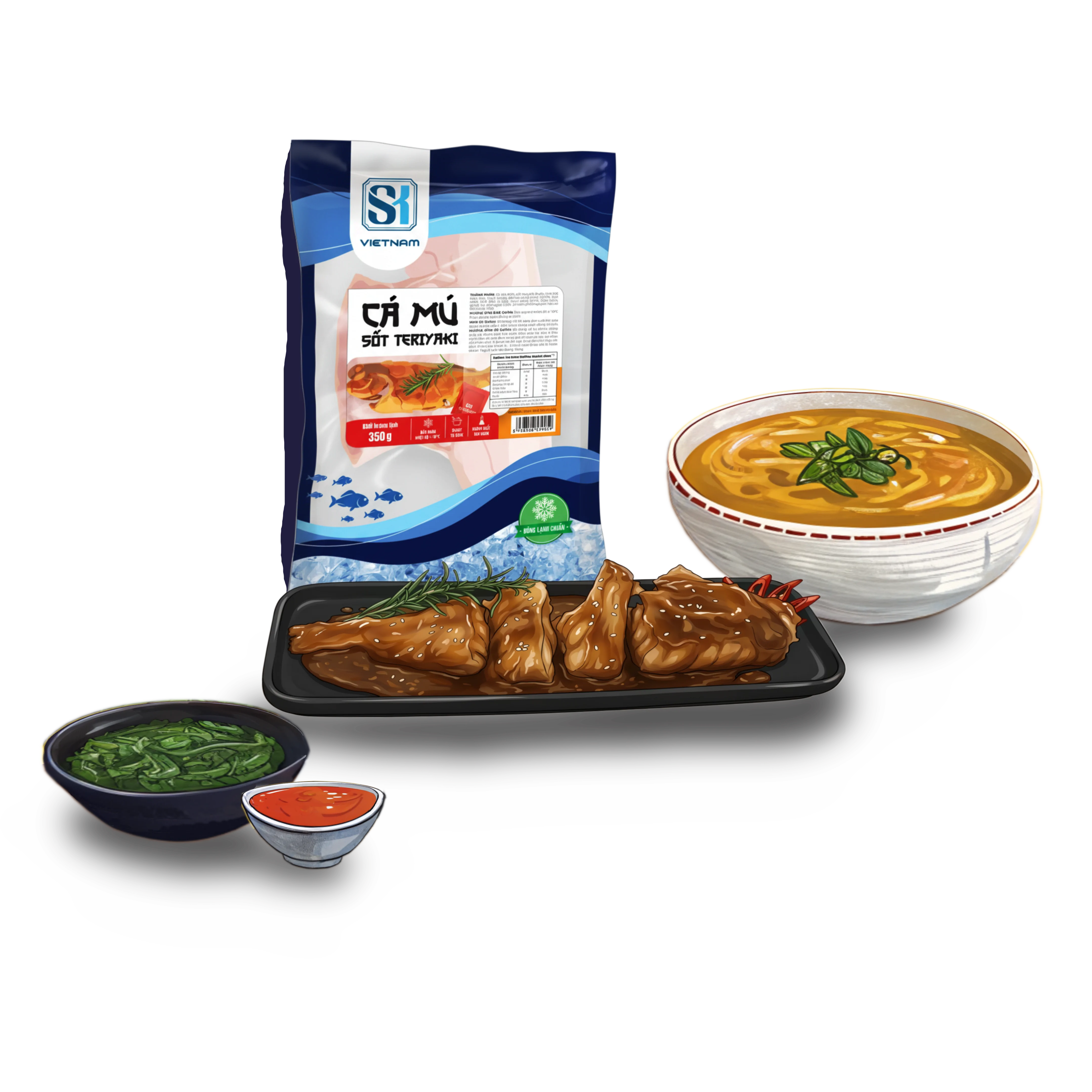 SK Vietnam - Cá mú sốt Teriyaki